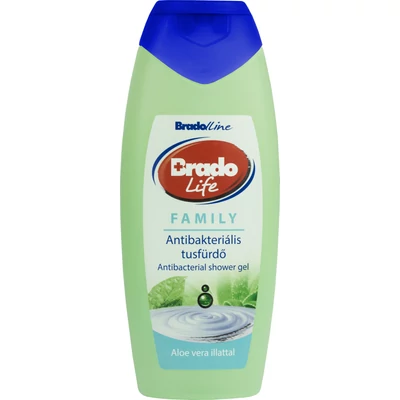 BradoLife antibakteriális tusfürdő 400ml Family BradoLife antibakteriális tusfürdő 400ml Family