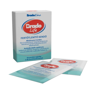 BradoLife fertőtlenítő kendő - 5 db BradoLife fertőtlenítő kendő - 5 db