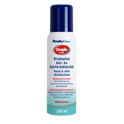 Bradolife kéz - és bőrfertőtlenítő ALU aeroszol, 100 ml