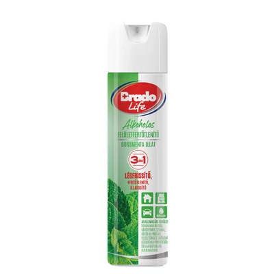 Bradolife felületfertőtlenítő és légfrissítő 300ml borsmenta
