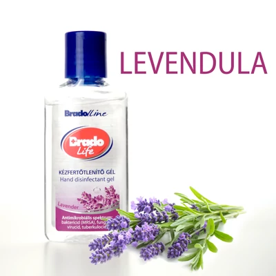 BradoLife kézfertőtlenítő gél 50 ml - levendula BradoLife kézfertőtlenítő gél 50 ml - levendula