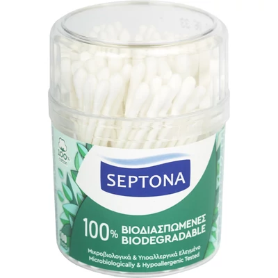 Septona biológiailag lebomló fültisztító - 100 db, kerek