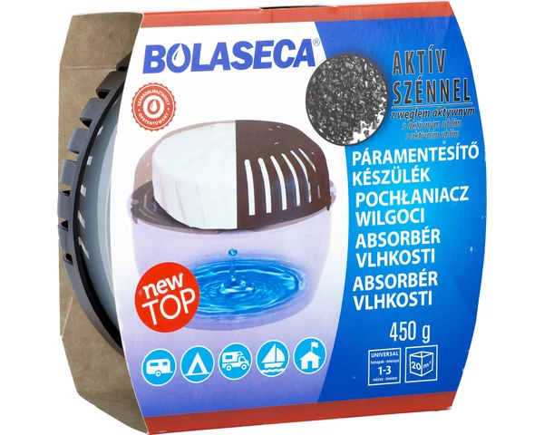 Bolaseca páramentesítő készülék+1db tabletta Top aktív szénnel