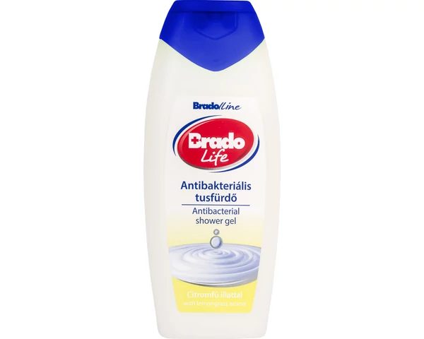 BradoLife antibakteriális tusfürdő 400 ml Citromfű