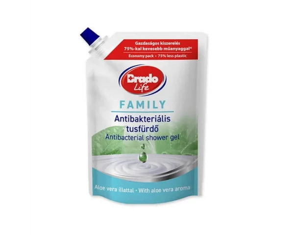 BradoLife antibakteriális tusfürdő utántöltő 800ml Family