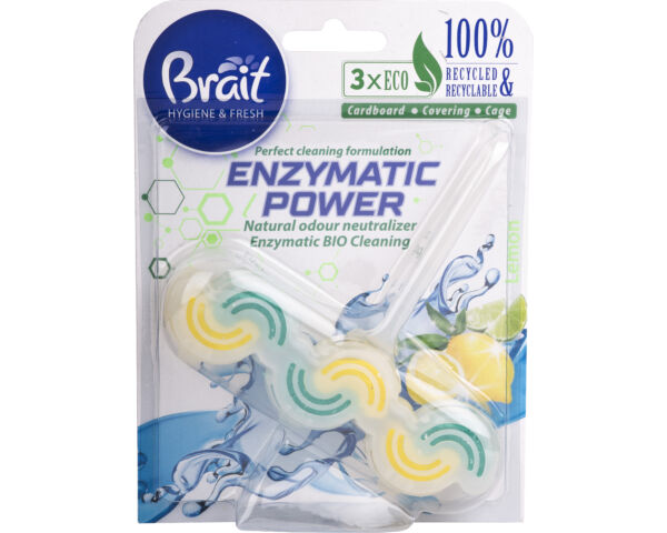 Brait környezetbarát wc deo kétfázisú- enzymatic power - 45gr - citrom