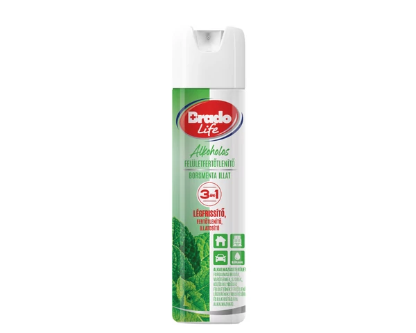 Bradolife felületfertőtlenítő és légfrissítő 300ml borsmenta