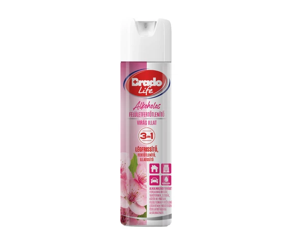 Bradolife felületfertőtlenítő és légfrissítő 300ml virág