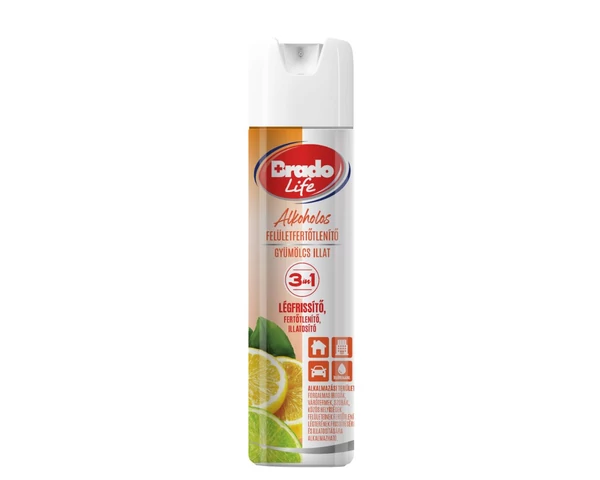 Bradolife felületfertőtlenítő és légfrissítő 300ml gyümölcs