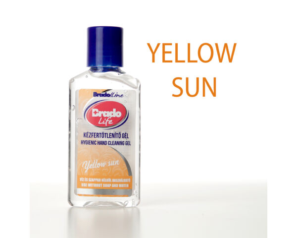 BradoLife kézfertőtlenítő gél 50 ml - Yellow sun