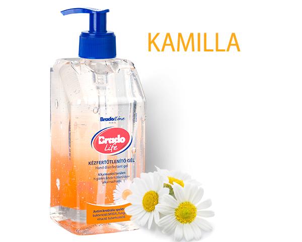 BradoLife kézfertőtlenítő gél 500 ml - kamilla