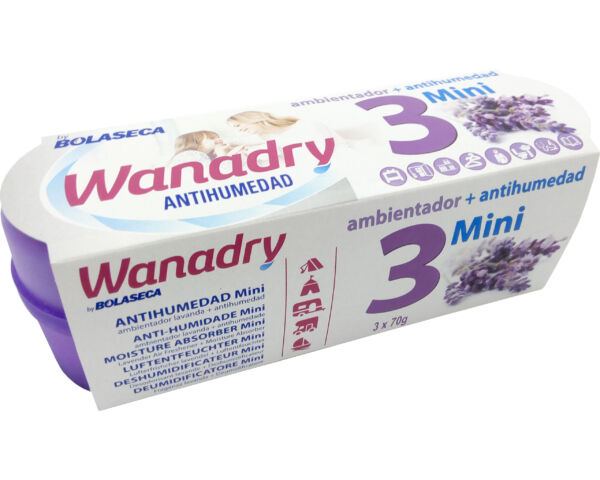 Wanadry páramentesítő és légfrissítő készülék 3x70g Levendula