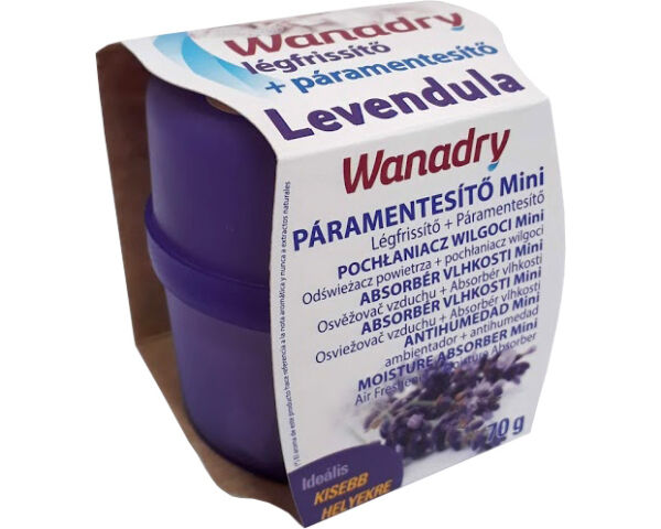 Wanadry páramentesítő és légfrissítő készülék 70g Levendula