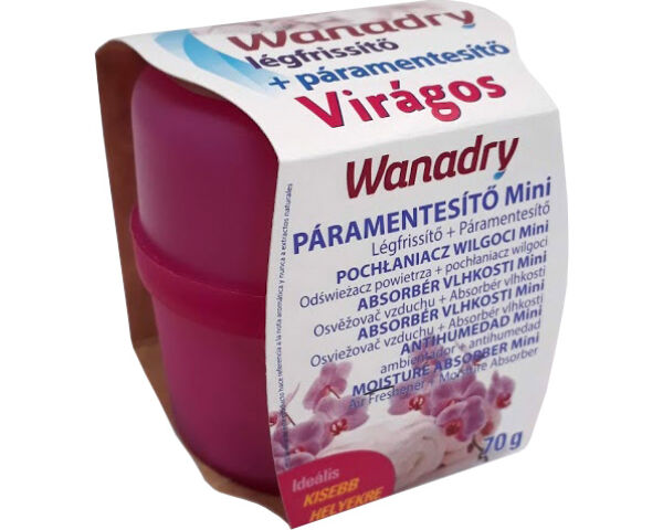 Wanadry páramentesítő és légfrissítő készülék 70g Virág