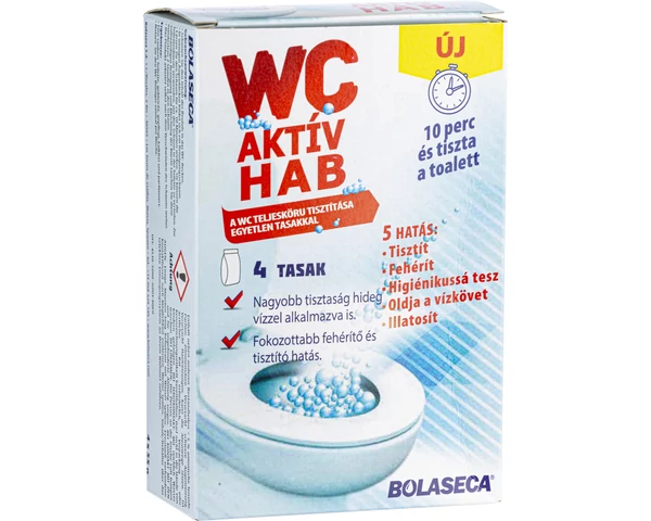 Bolaseca wc tisztító aktív hab 4x55g